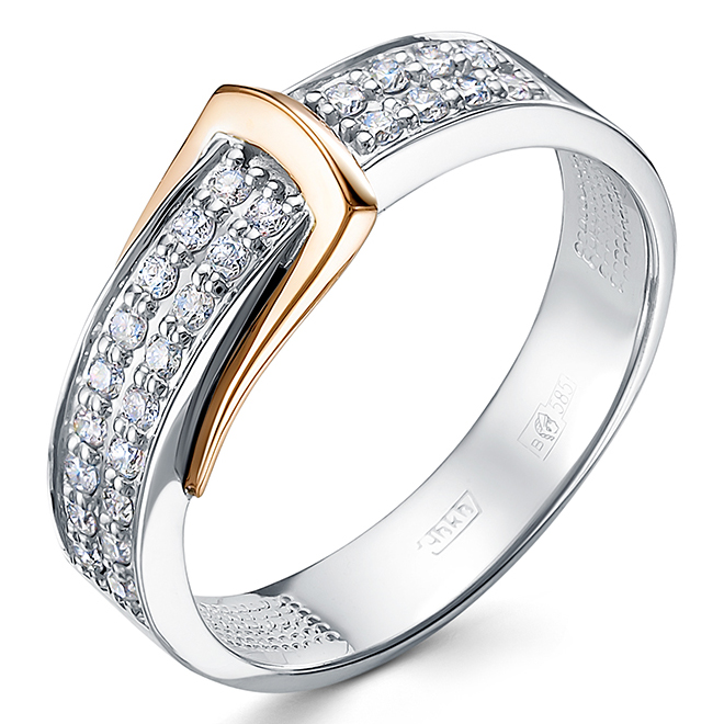 Кольцо, золото, бриллиант, 1-11-1132-201